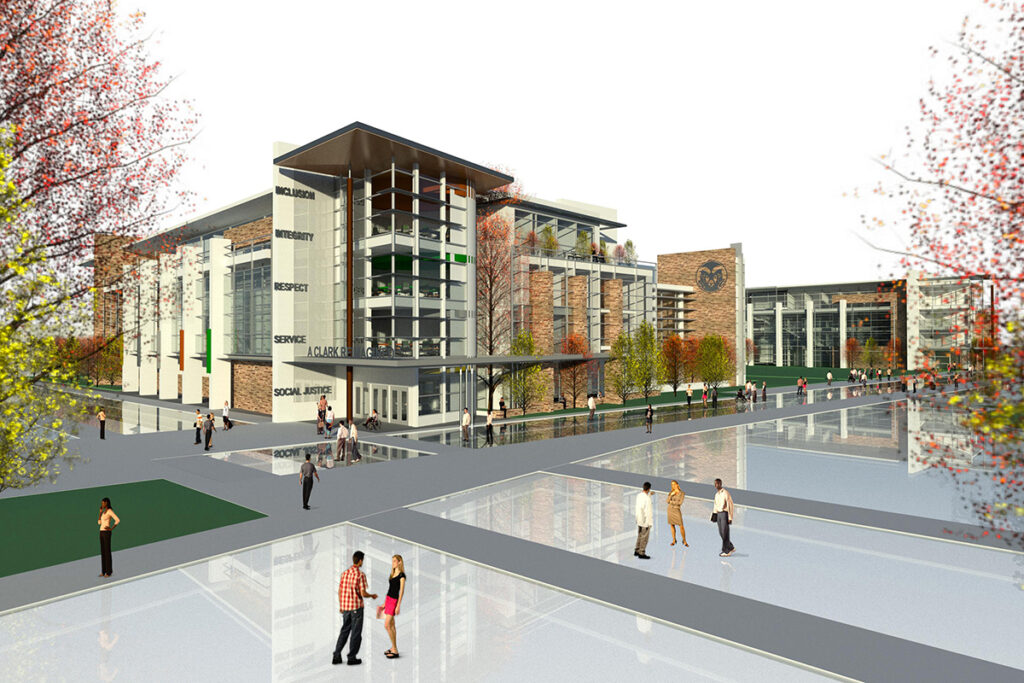 Rendering of a new building
